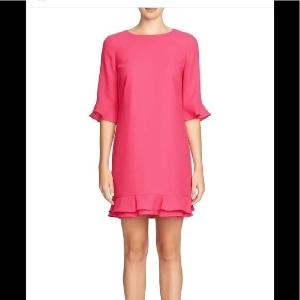 CeCe CHarm Pink Ruffle Shift dress